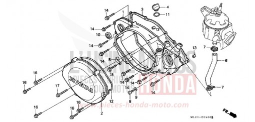 PANNEAU CARTER-MOTEUR D. CR500RT de 1996